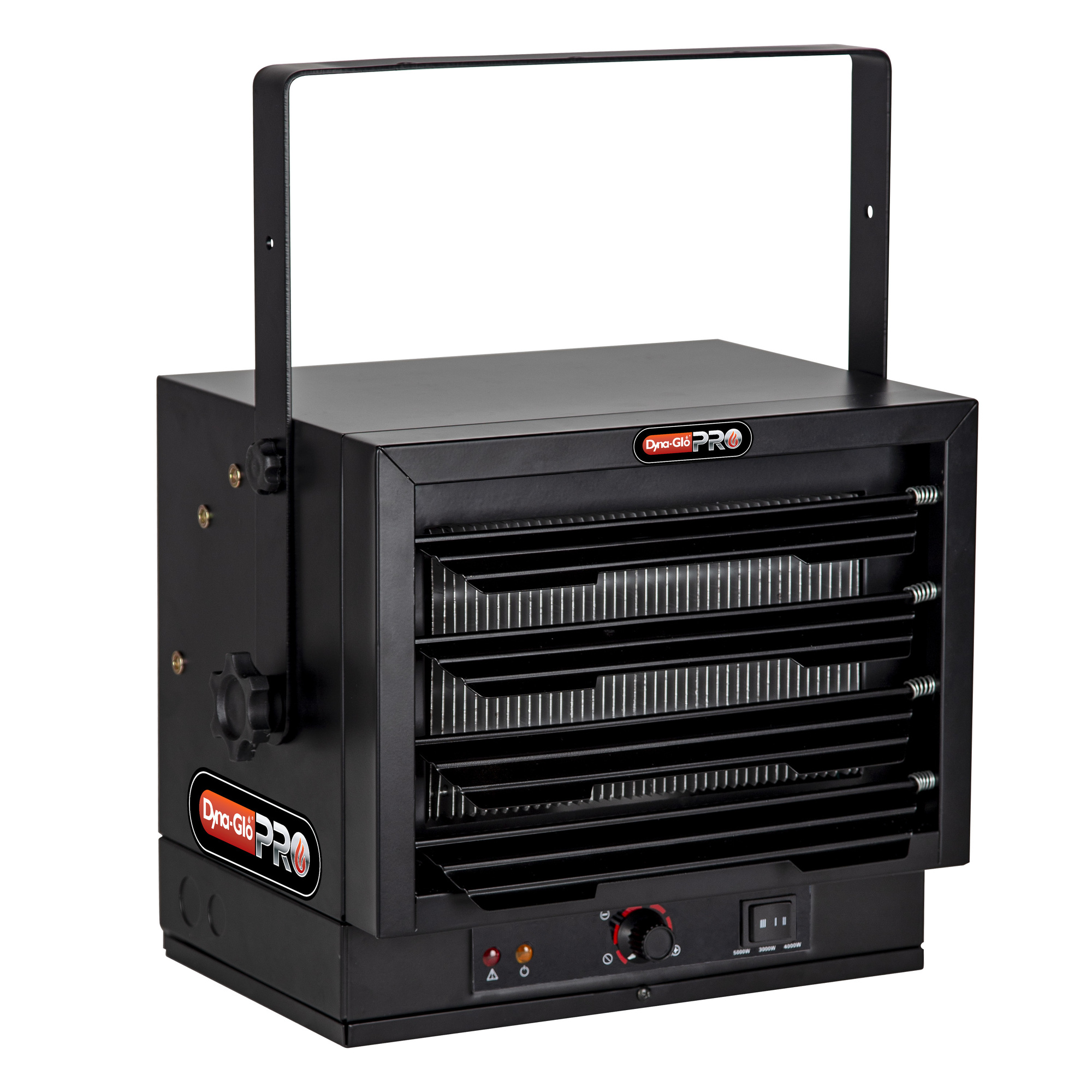 Dyna Glo, 5000W 240V Forced Air Electric Garage Heater, Fuel Type Electric, Heat Output 17065 Btu/hour, Heat Type Forced Air, Model# EG5000DGP